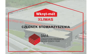 Certyfikat Wykonawców Dachów Płaskich i Fasad DAFA dla Klimas Wkręt-Met